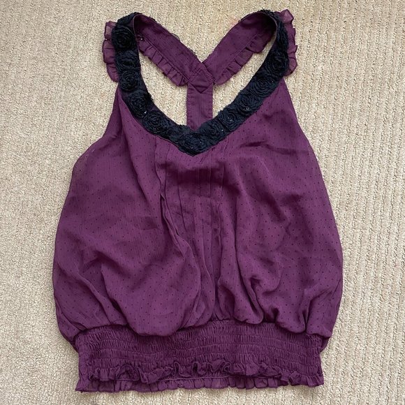 Cute Cropped Purple Tank - Picture 1 of 2